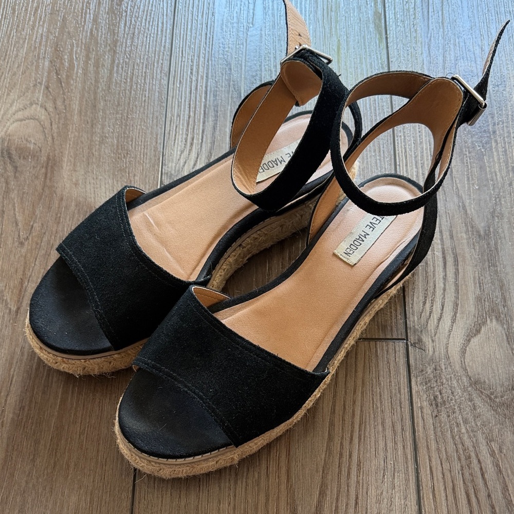 Steve Madden - Gabi Black Espadrille Sandals